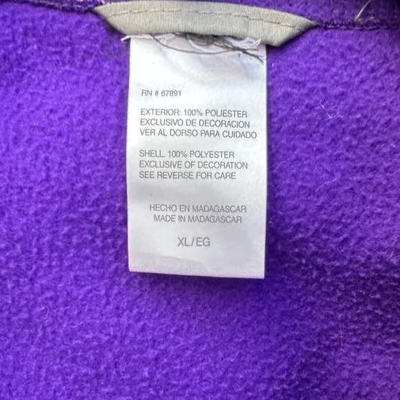 Genuine Stuff LSU Tigers Men’s Long Sleeve Full Zip Purple/Gray XL Jacket - Picture 5 of 7